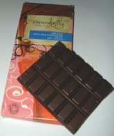 chocoholly milk chocolate 46% cocoa bar partly munched by me