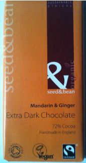 Seed and Bean Mandarin and Ginger Dark Chocolate Bar Review