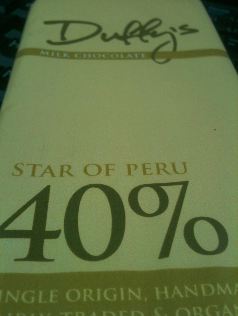 duffy star of peru milk chocolate bar