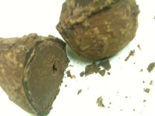 William Curley Laurent Perrier Champagne Truffles cut