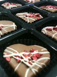 raspberry caramel hearts