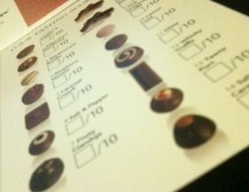 choc tasting club rating card