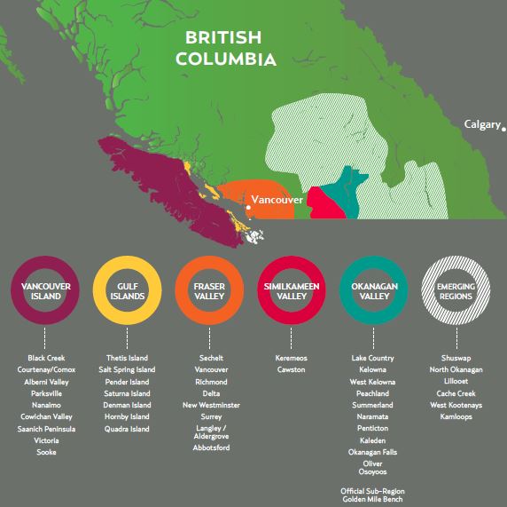 bc tourism regions map