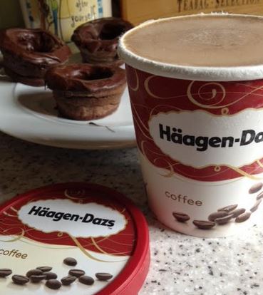 Mocha Chocolate Brownie Bowl Recipe for Haagen-Dazs Coffee Ice Cream