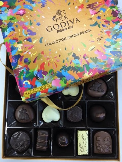 godiva anniversary chocs