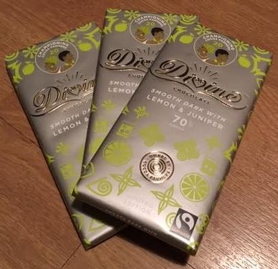 Gin and Tonic chocolate by Divine Chocolate - limited edition